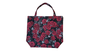 Midnight Rose Tote Bag - Cotton Canvas