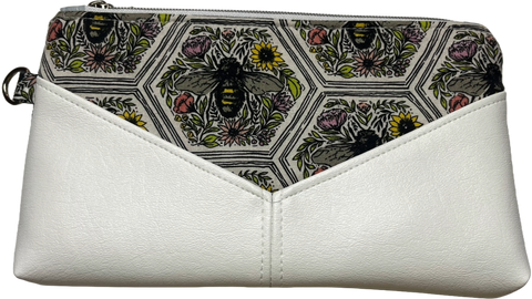 Hexagonal Bees Clutch | Removable Wrist Strap