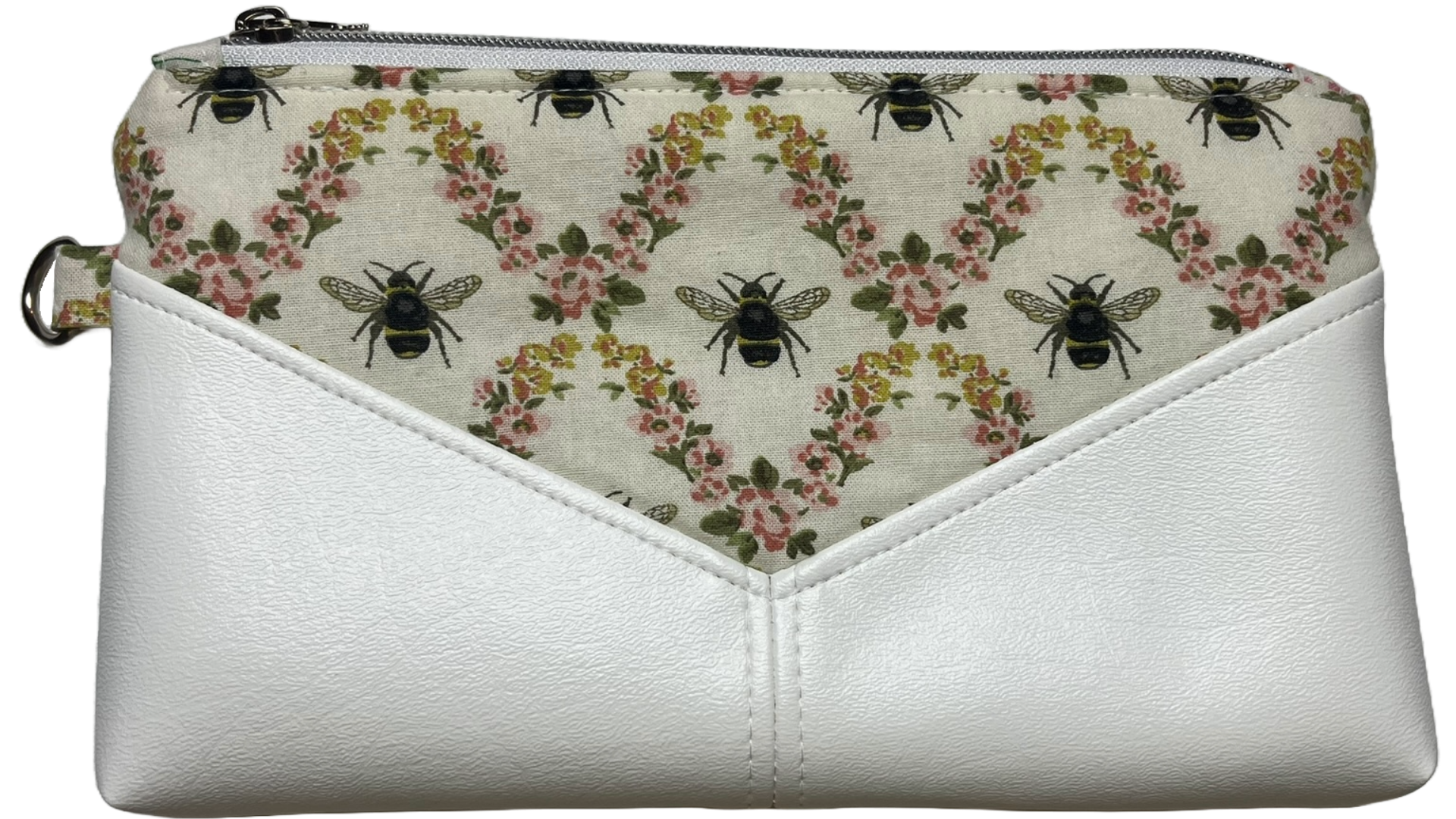 Floral Bees Clutch | Removable Wrist Strap