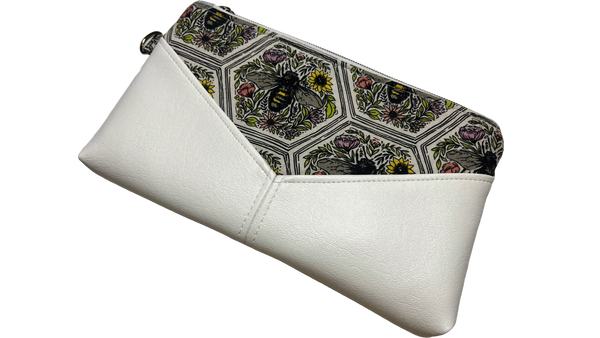 Hexagonal Bees Clutch | Removable Wrist Strap