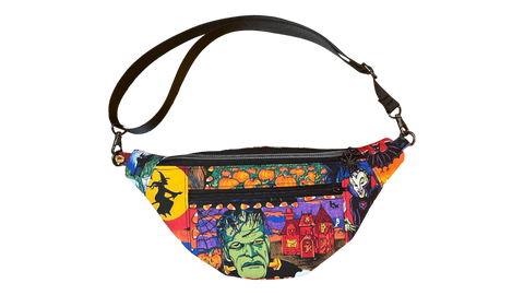 Frankenstein & Friends Fanny Pack - Thrifted Materials