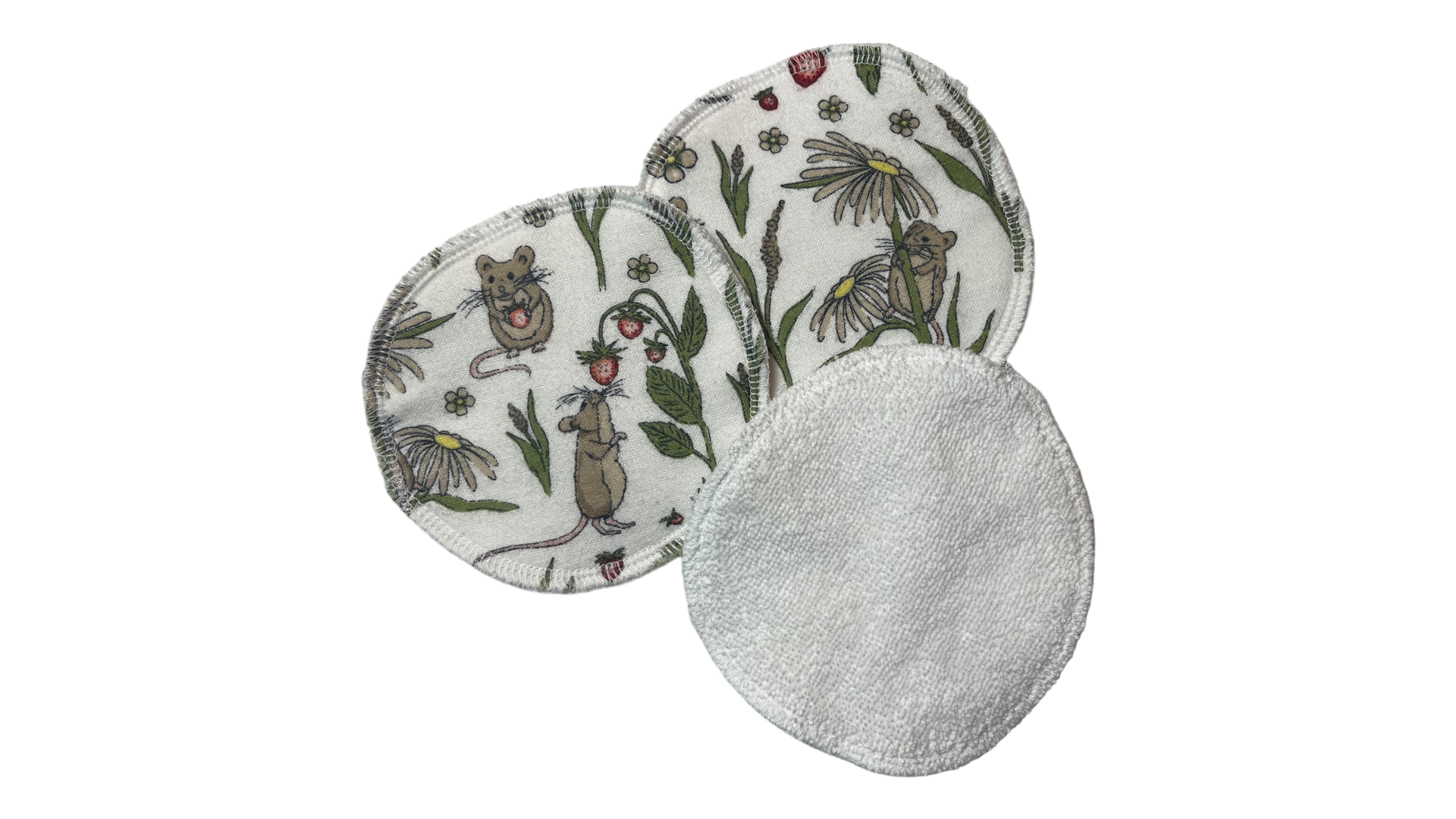 Berries & Mice Face Cloths