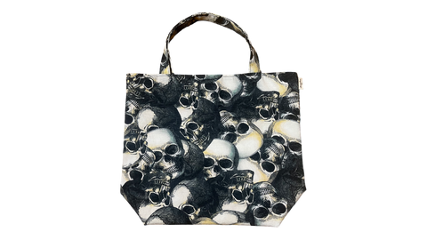Stacked Skulls Tote Bag - Cotton Canvas