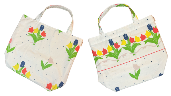 Tulip Bouquet Tote Bag - Thrifted Materials