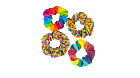 Rainbow Scrunchies