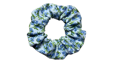 Blue Flowers Scrunchie