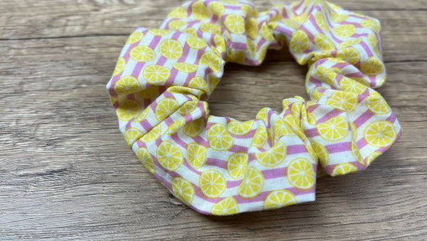 Striped Lemons Scrunchie