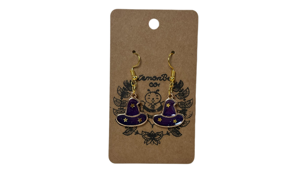 Colorful Witch Hat Earrings