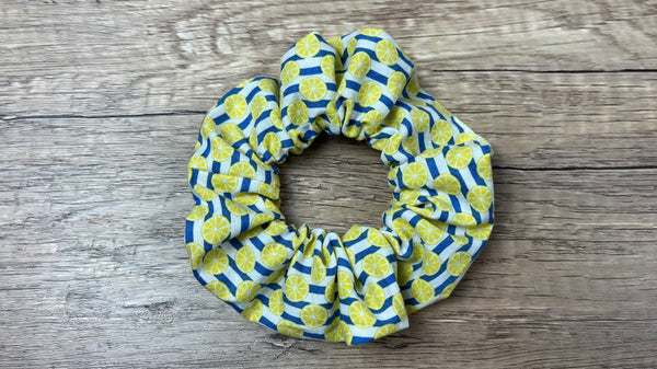 Striped Lemons Scrunchie