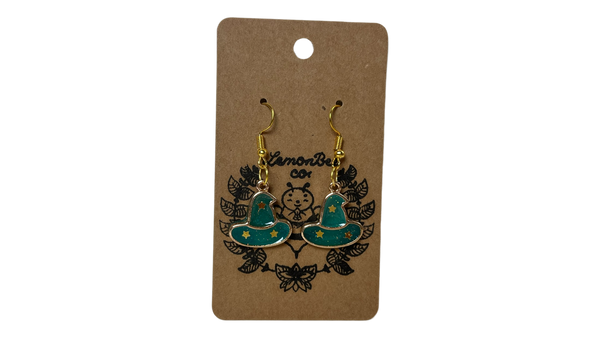 Colorful Witch Hat Earrings